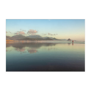 Cannon Beach with Mountains Acrylic Print