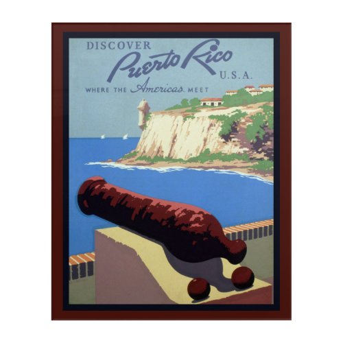Cannon El Morro Fortress Puerto Rico Caribbean Sea Acrylic Print