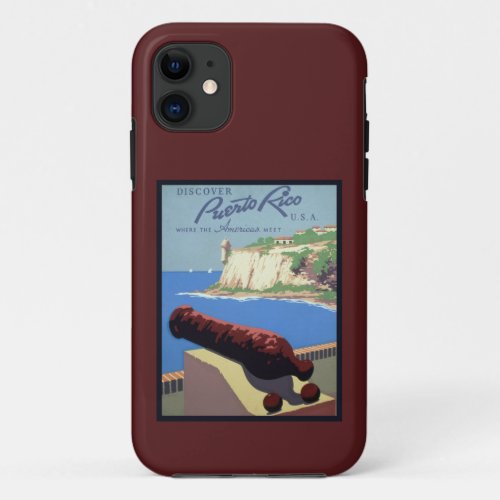 Cannon El Morro Fortress Puerto Rico Caribbean Sea iPhone 11 Case