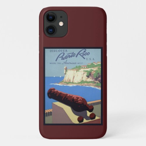 Cannon El Morro Fortress Puerto Rico Caribbean Sea iPhone 11 Case
