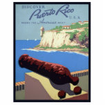 Cannon El Morro Fortress Puerto Rico Caribbean Sea Cutout<br><div class="desc">Cannon at the El Morro Fortress,  Puerto Rico in the Caribbean Sea.  US Government made this WPA tourism advertisement for Old San Juan,  Puerto Rico.  This is a WPA image made by the Government and in Public Domain.</div>