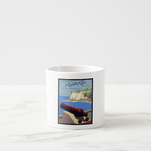 Cannon El Morro Fortress Puerto Rico Caribbean Sea Espresso Cup