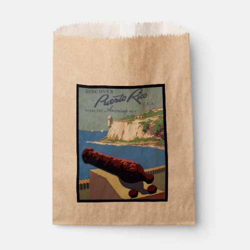 Cannon El Morro Fortress Puerto Rico Caribbean Sea Favor Bag