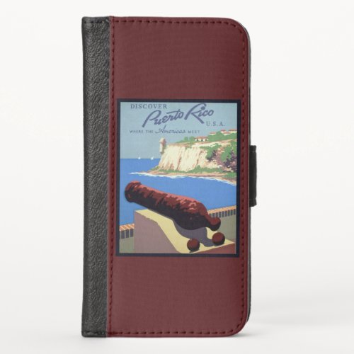 Cannon El Morro Fortress Puerto Rico Caribbean Sea iPhone X Wallet Case