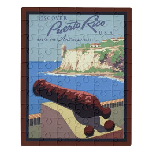 Cannon El Morro Fortress Puerto Rico Caribbean Sea Jigsaw Puzzle