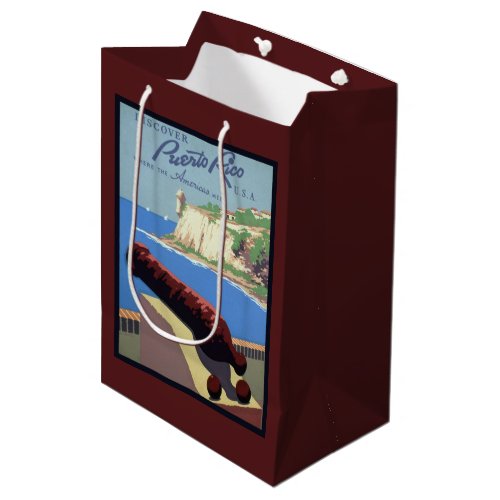 Cannon El Morro Fortress Puerto Rico Caribbean Sea Medium Gift Bag