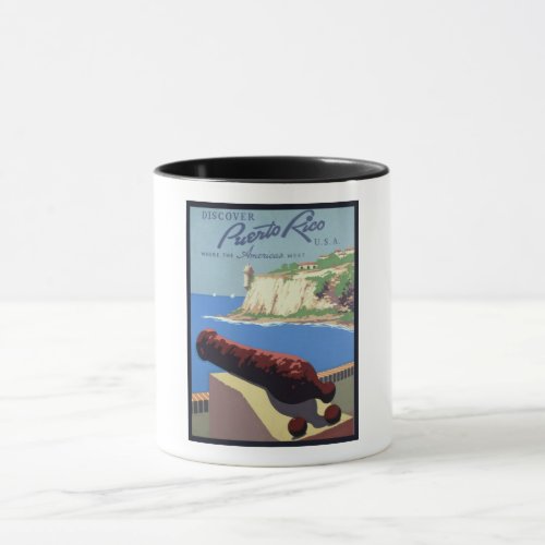 Cannon El Morro Fortress Puerto Rico Caribbean Sea Mug