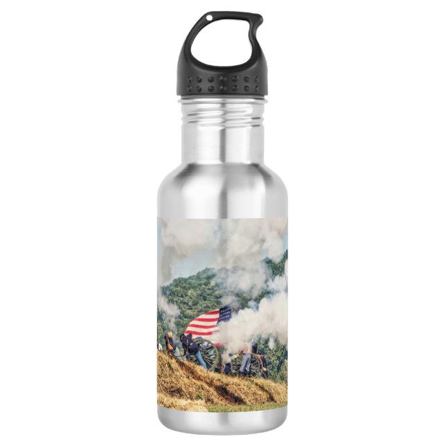 Cannon Fire Stainless Steel Water Bottle (Front)