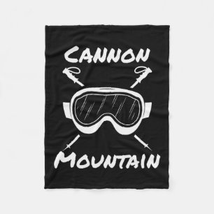 Cannon Mountain Franconia Notch Skiing Skier Ski G Fleece Blanket