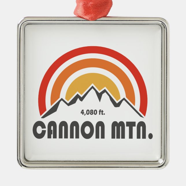 Cannon Mountain New Hampshire Metal Ornament (Front)