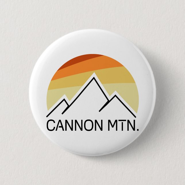 Cannon Mountain New Hampshire Retro Button (Front)