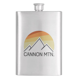 Cannon Mountain New Hampshire Retro Flask
