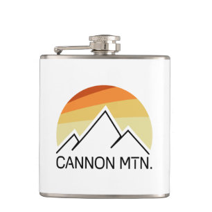 Cannon Mountain New Hampshire Retro Flask