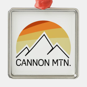 Cannon Mountain New Hampshire Retro Metal Ornament