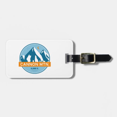 Cannon Mountain New Hampshire Stars Moon Luggage Tag