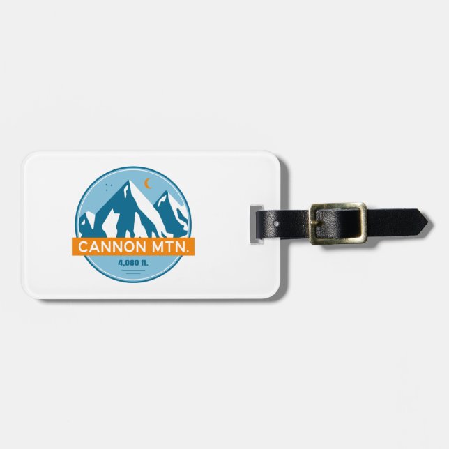 Cannon Mountain New Hampshire Stars Moon Luggage Tag (Front Horizontal)