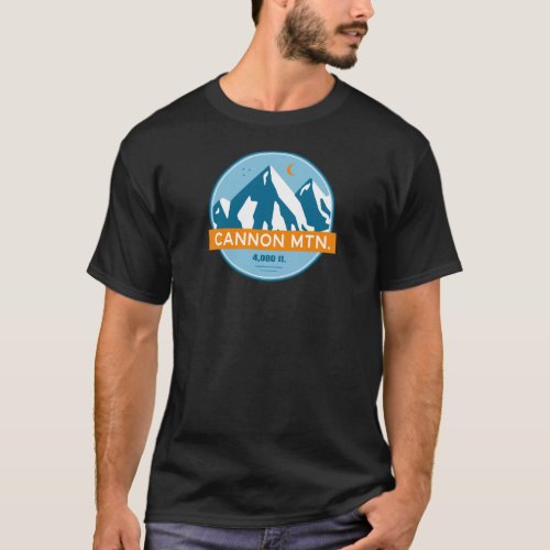 Cannon Mountain New Hampshire Stars Moon T_Shirt