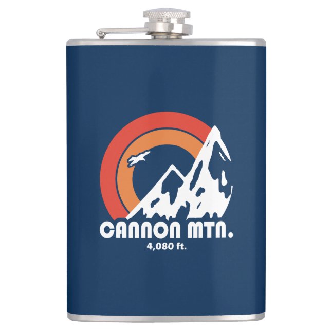 Cannon Mountain New Hampshire Sun Eagle Flask (Front)