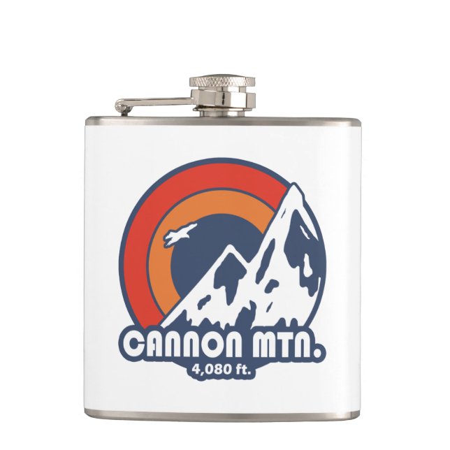 Cannon Mountain New Hampshire Sun Eagle Flask (Front)
