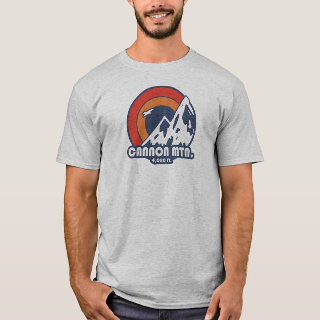 Cannon Mountain New Hampshire Sun Eagle T-Shirt (Front)