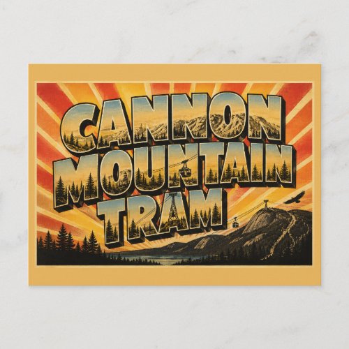 Cannon Mountain Tram New Hampshire Granite Forest Postcard