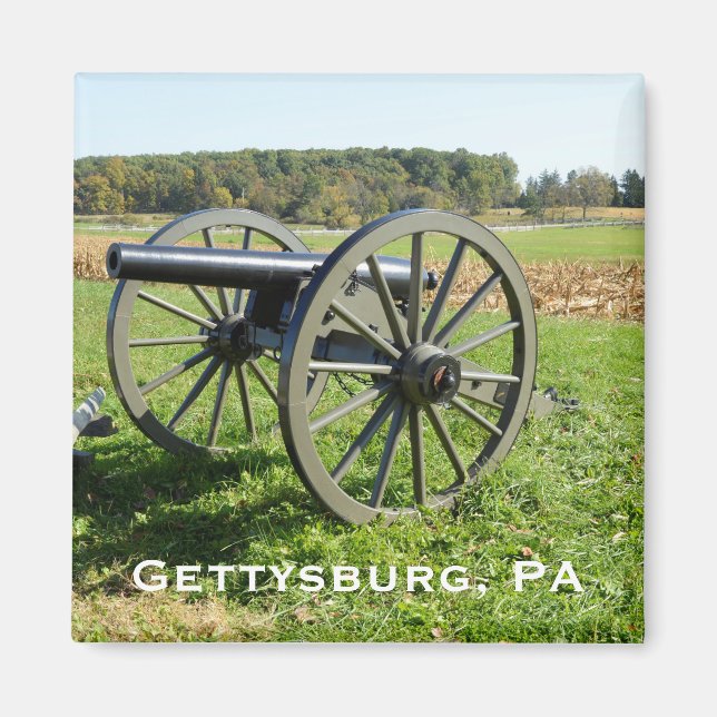 Cannon on the Gettysburg Battlefield Magnet (Front)