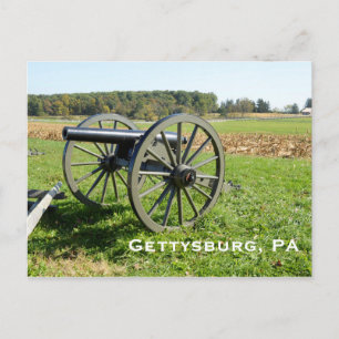 Cannon on the Gettysburg Battlefield Postcard