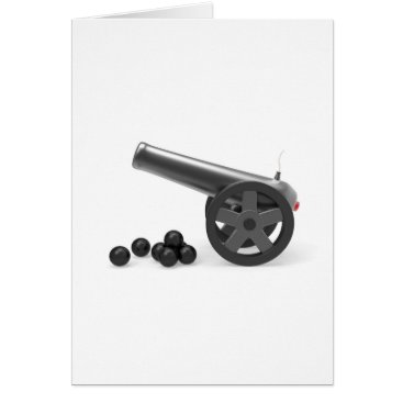 Cannon with black bombs card Cannon with black bombs card