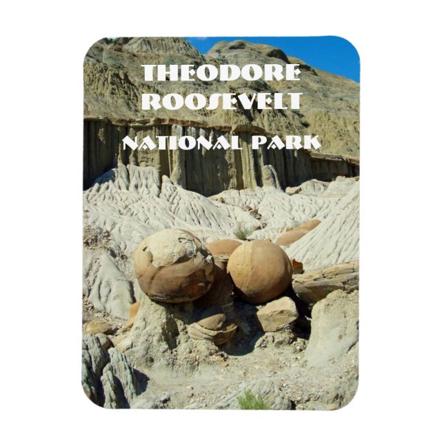 Cannonball Concretions, Theodore Roosevelt NP Magnet (Vertical)