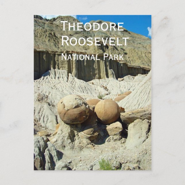 Cannonball Concretions, Theodore Roosevelt NP Postcard (Front)