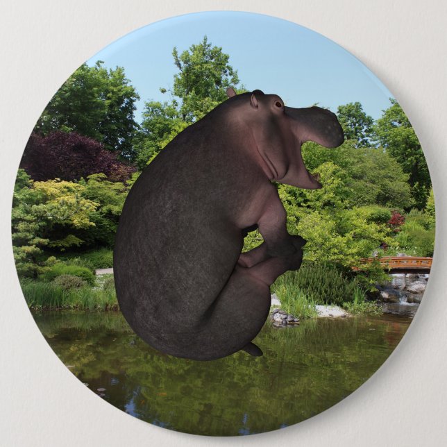 Cannonball Hippo Button (Front)