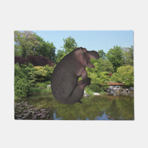 Cannonball Hippo Doormat
