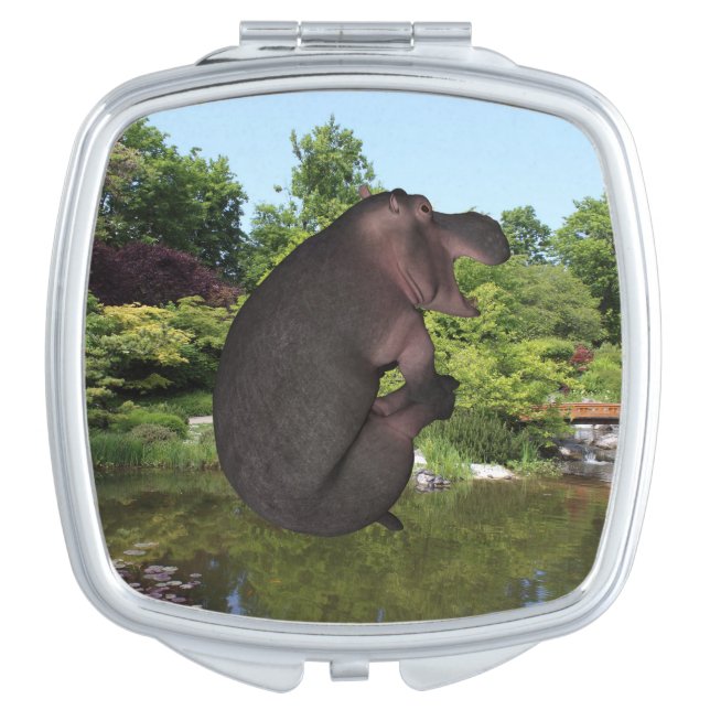 Cannonball Hippo Makeup Mirror (Front)