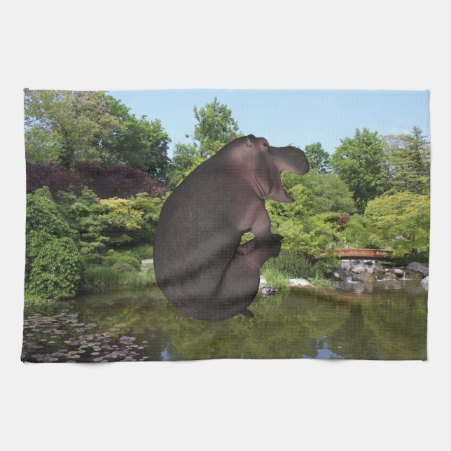 Cannonball Hippo Towel (Horizontal)