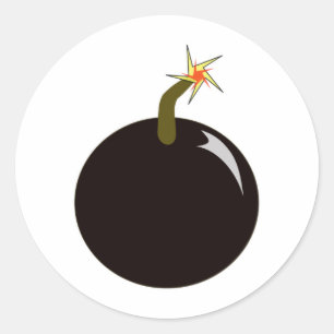 Cannonball Round Shot Bomb Cannon Ball Pirate Classic Round Sticker