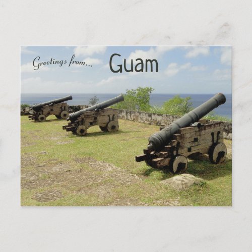 Cannons in Guam Postcard