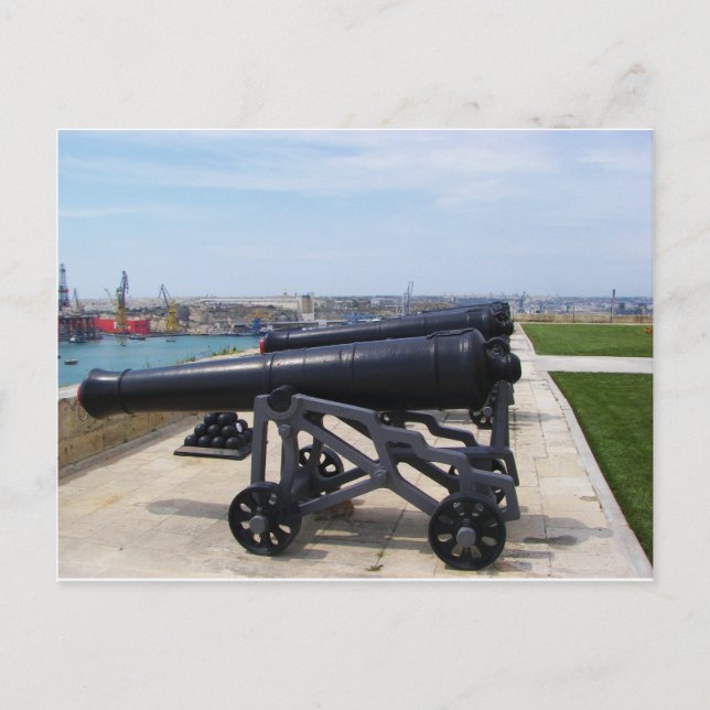 Cannons On Malta Postcard (Front)