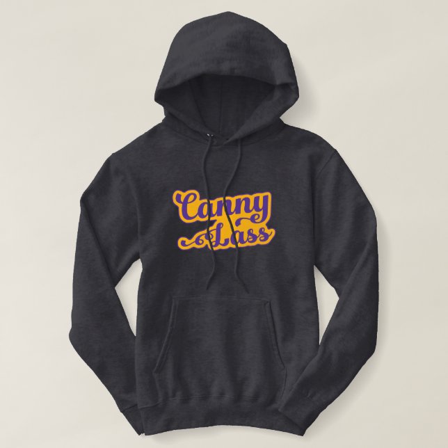 Canny Lass, Geordie Slang, Newcastle Dialect Hoodie (Design Front)