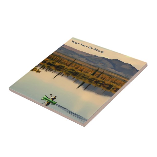 Canoe Alaska Ceramic Tile (Side)