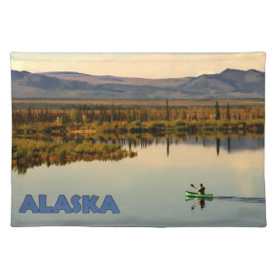 Canoe Alaska Cloth Placemat
