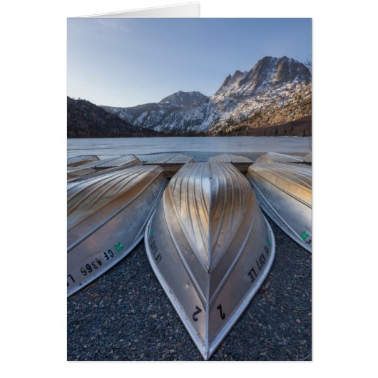 Canoe At The Lake Cards (Front)