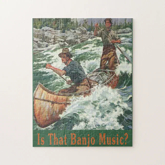 Canoe, Banjo Music Jigsaw Puzzle Zazzle