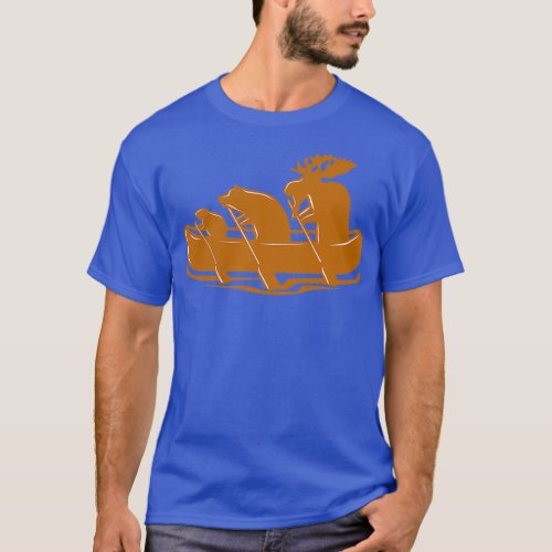 Canoe Beaver Bear Moose Canoeing Canada Gift Idea T_Shirt