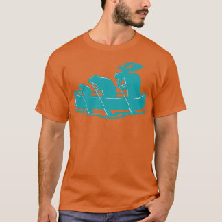Canoe Beaver Bear Moose Canoeing Canada Gift Idea T-Shirt