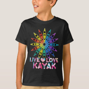Canoe Boat Paddling Sport Kayaker Live Love Kayak  T-Shirt