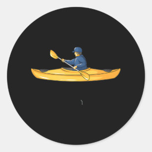 Canoe Canoeing Kayak Kayaking Classic Round Sticker