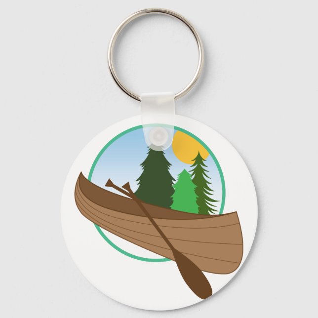 Canoe Circle Keychain (Front)
