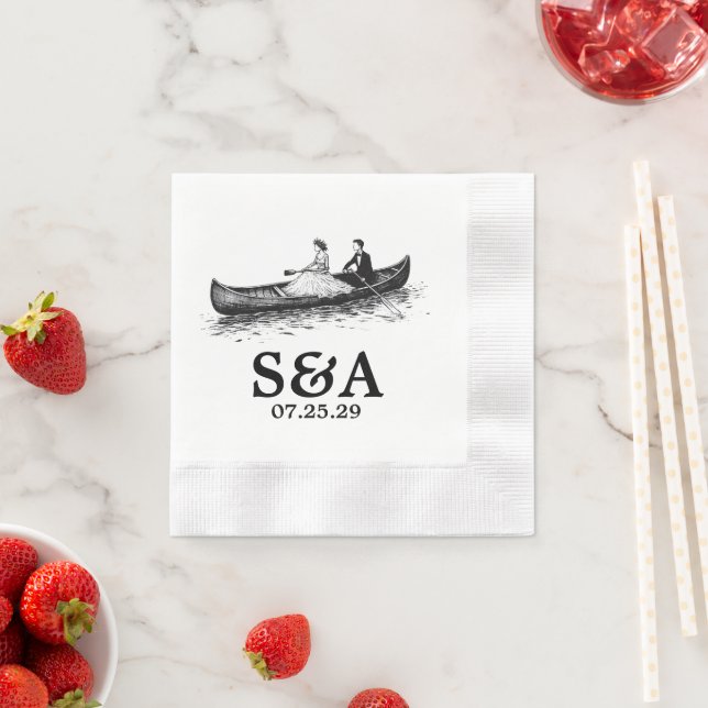 Canoe Couple Napkins (Insitu)