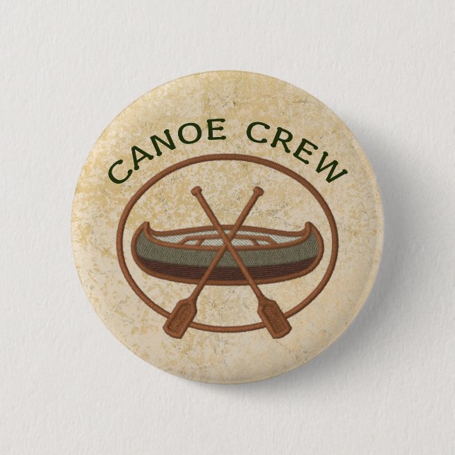 Canoe Crew Canoeing Pinback Button (Front)