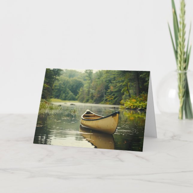 Canoe in a River Note Card (Front)